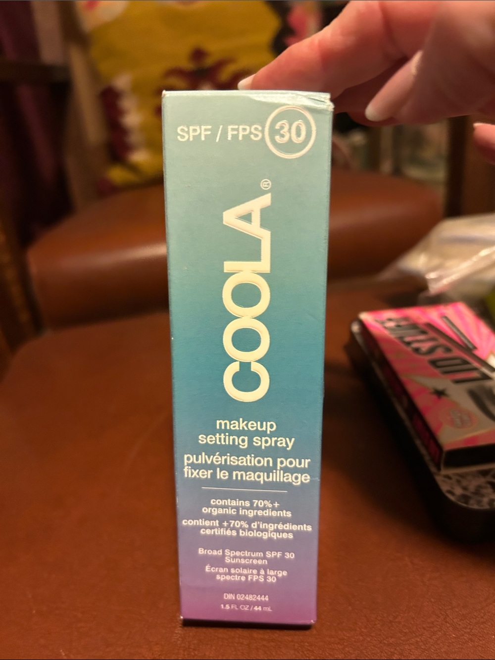 COOLA Makeup Setting Spray in Teal to Purple Gradient Box never opened .